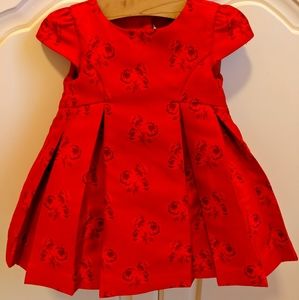 Janie & Jack 3-6mo Red Satin Special Occasion Dres